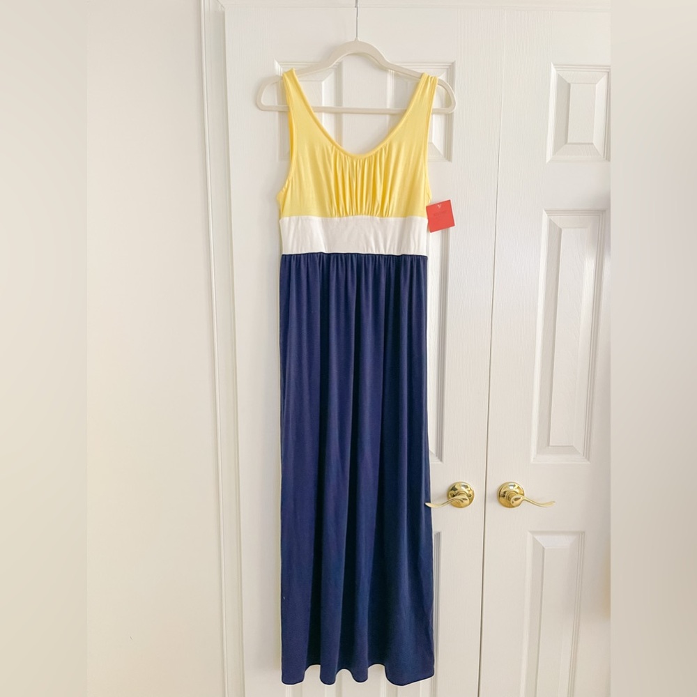 Mossimo Color Block Maxi Dress - Soft T-Shirt feel - Size L